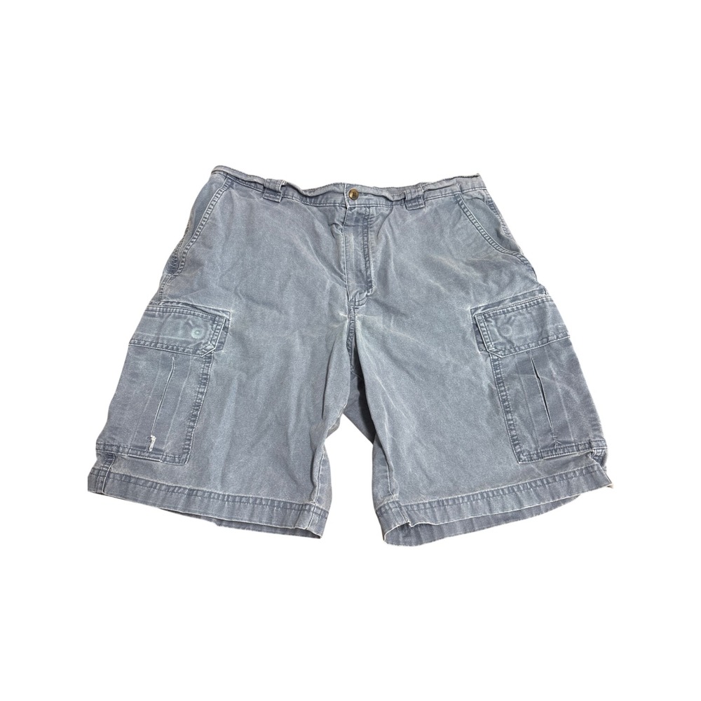 LL Bean Natural Fit Cargo Shorts Mens 34 Blue Cotton Canvas 9 Inseam 256501